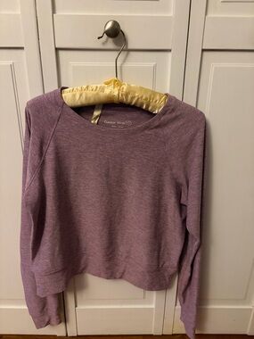 Outdoor Voices Heather Lilac Long-Sleeve Crew